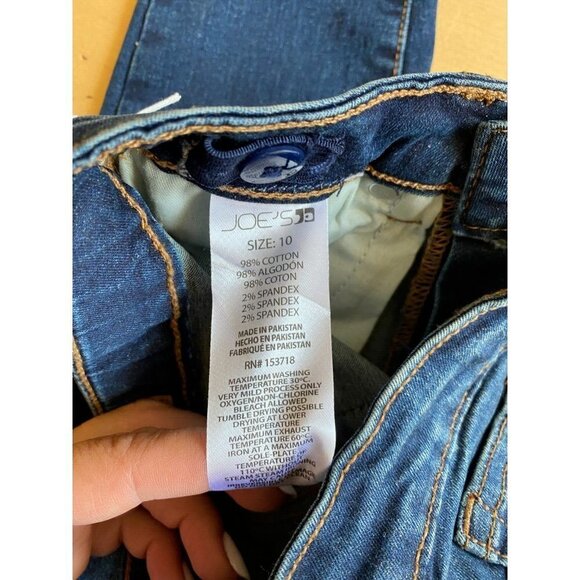 JOES Jeans BNWOT Girls denim NEW sz 10 kids skinny raw hem - Picture 6 of 6